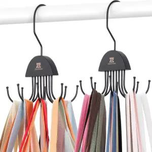 제도디어 2팩 탱크 탑 행거 옷장용 회전식 브라 오간지 최대 48개의 수납 용량 스포츠 홀더 공간 절약