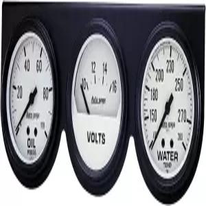 오토 미터 2328 블랙 콘솔이 있는 오토게이지 기계식 화이트 오일/볼트/워터