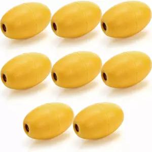 Tlence 8팩 타원형 수상 부유물 5.5인치 x 3.5인치 해상 로프 0.8인치 구멍 심해 낚시 마커 벌크 트레일