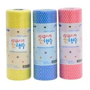 WL 주방 빨아쓰는 일회용 행주 타올 1롤 50매