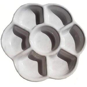 화이트 수채화 물감 팔레트 트레이 세척 가능한 페인트 세라믹 아티스트 및 컵 도자기