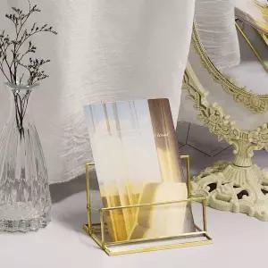 고급 금속 명함 사선 1단 거치대꽂이 수납함 정리함 홀더 케이스