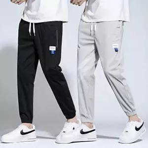남성 여름 슬림핏 밴딩 쿨링 조거 팬츠 흡습속건 냉감 바지밴바지 트레이닝 9부 짐웨어 남자 작업 고무줄