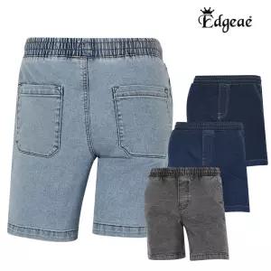 B.엣지애 MCPS4WS8060 옆트임 데님 밴딩 반바지밴청 팬츠 청반 밴반 밴팬츠 밴청