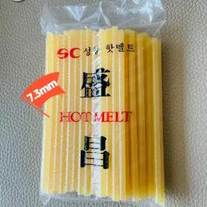 글루건심 노란색 강력한 성창핫멜 7.3mm1봉 약115개 루심 핫심 트심 리필 리필심 건심 스틱 멜트 접착