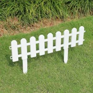 이시아르 화이트 울타리 화단조성 인테리어 50x13cm 원주목 방수목테라스 합성목재 화단경계목 테라스공사