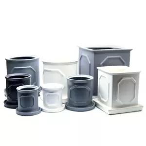 모던 도기 몰딩 화분 사각 14x15cm집 예쁜 식물 선물 장식 디자인 꾸미기 정원 도자기 인테리어 거실 베란