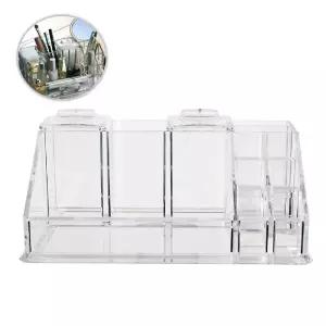 투명 다용도 정리함 화장대 화장품 소품 수납립스틱 거치대 립스틱대 진열대 정리대 보관함 브러쉬 꽂이