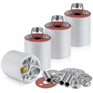 E26 라이트 소켓 표준 메디문 스크류 전구 램프 홀더 할로겐 백열 LED 전구용 나사 고정이 있는 도자기