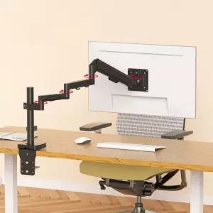 긴 모니터암 화면 데스크톱 고정 높이조절 클램프