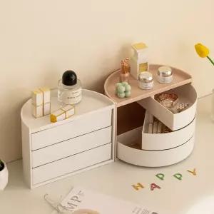 반원회전 화장품 서랍장 화장대 수납함 정리대 함정리 메이크업 진열대 보관함