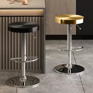 스테인레스 바체어 홈바 높이조절 인테리어 의자 회전 스툴 카페 하이 업소용 높이
