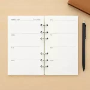 [문구/오피스] A6 용지 리필 6공 180매 주간 형식 속지 다이어리 노트