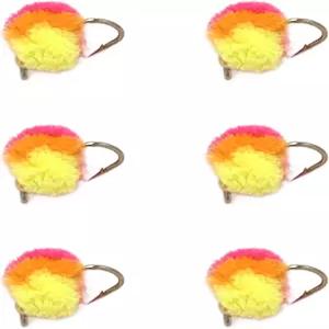 구슬 머리 송어와 연어 알 12 사이즈의 파리 낚시 미끼 - 스트리머와 스틸헤드