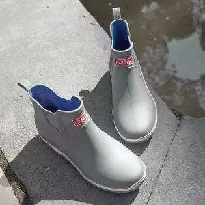 클래식 포인트 캐주얼 방수 숏 레인부츠 남녀공용고무신발 우천 첼시 그레이장화