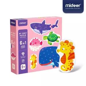 mideer 나의 첫퍼즐놀이 바다친구들 MD3190동물 그림 인지향상 소근육발달 아기 장난감 교구 두뇌개발 오감