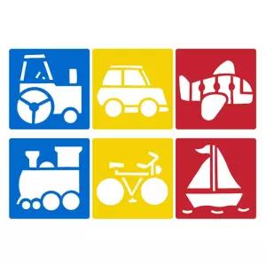 미술놀이 디오메 스텐실 (이동수단) 물감 유아