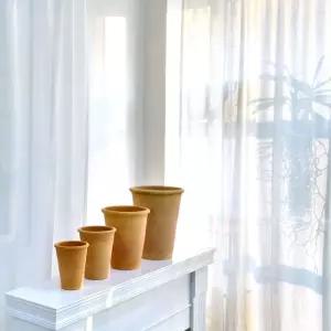 베트남 토분 테라원 꼬깔 살구색 D21 21x26cm정용품 분갈이화분 홈가드닝 식물키우기 예쁜 빈티지 예용품