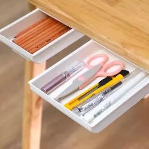 슬라이딩 붙이는 서랍 책상 밑 부착형 접착식 소품 정리 히든
