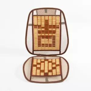 7day 대나무 자동차 방석(베이지) 카시트 차량용여름 통풍 용시트 좌석 등받이세트 망사 택시 택시용 우드