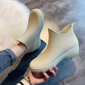 첼시부츠 여성 레인 장마철 방수 패션장화리본 예쁜 미끄럼방지 워터슈즈