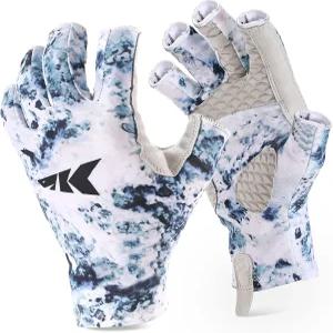 캐스트킹 라살 낚시 장갑 UPF50 자외선 차단 손가락 없는 남성 야외용 카약 노 젓기 패들링 카누 사냥용