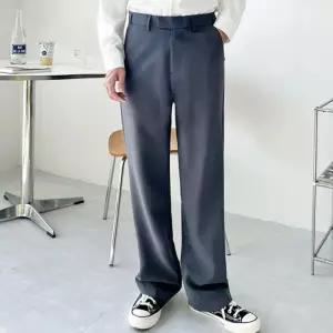 심플 히든밴딩 투버클 포인트 남자 데일리 슬랙스일자 와이드 밴딩 하의 기본 남성하의