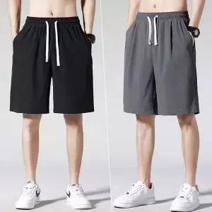 아이스반바지 남자 여름반바지 밴딩 메쉬 트레이닝복 냉감팬츠