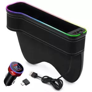 차량용 멀티컵홀더 사이드포켓 QC3.0 운전석+시거잭용USB충전기 용무드등 용사이드 용홀더 자동차 틈새 용