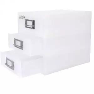 멀티박스 3단 중형 수납함 데스크 정리함