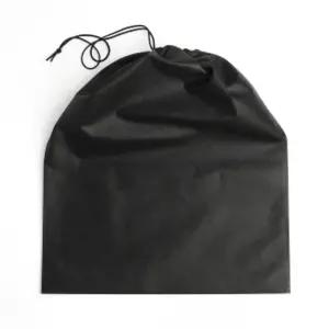 한쪽 스트링 부직포 파우치 20p 세트 39x48cm 블랙비닐복주머니 양줄조리개 더스트백 가방 비닐치 비닐백