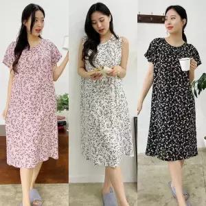 아사면 홈웨어원피스 원피스잠옷 시어서커 반팔 나시 (38284671A)