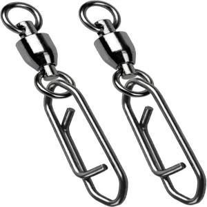 AMY스포츠 고강도 스냅 회전 스테인리스 베어링 롤링 낚시 담수 클립 스틸 블랙 니켈