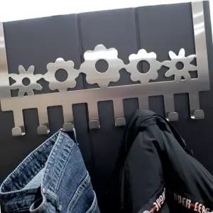 걸이 스텐 도어 행거 꽃모자부착형 떨어지지않는 옷가게소품 벽형 벽식 흡착판 귀여운후크 정리