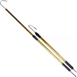 개퍼 스포츠 낚시 알루미늄 확장 가능한 물고기 후크 스테인리스 바다 창 태클이 있는 가벼운 낚싯대