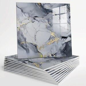 10개의 필 앤 스틱 타일 샤워 방수 대리석 벽 패널, 11.8