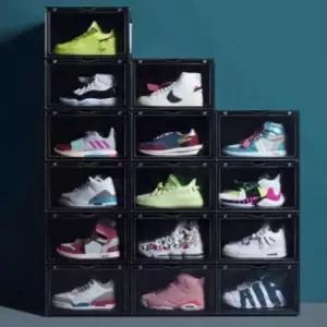 [생활] 블랙 슈케이스 신발정리함 슈락커 자석도어 신발정리대