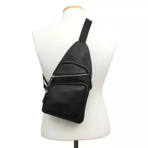 5112 블루마운트 천연소가죽 남성 슬링백 메신져백 슬링 바디 웨이스트 여행 크로스 미니 여행용