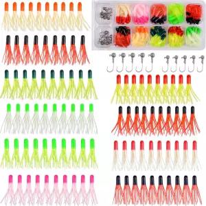 그럽 루어 낚시 지그 헤드 후크 키트 크래피 부드러운 플라스틱 테일 웜 미끼 베이스 송어 소금물 민물