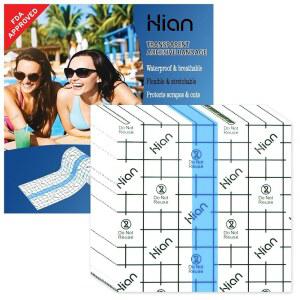 히온 타투 애프터케어 방수 붕대 (F.D.A 승인) 투명 필름 드레싱 50 프리컷 시트 4 x 인치 커버 테이프 두 번째 피부 접착 수영 샤워실드