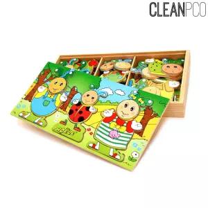 해피타운 원목 곰돌이 옷입히기 무당벌레 아델블록 입히기 입히기장난감 입히기놀이 퍼즐 나무 블럭