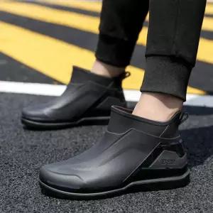 남성 기본 깔끔한 디자인 발목 가벼운 레인 부츠장화 통굽워커 기능화 남자 패션 여성스니커즈 런닝화 신발