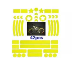 자전거 반사 스티커 옐로우 D 1set 싸이클 야간 안전조명 테이프 세트 안전용 시트 싸이클재 재스티커
