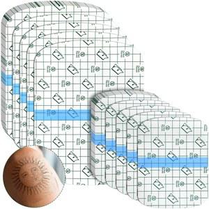 60피스 타투 붕대 방수 접착 플라스틱 세컨드 스킨 커버 투명 테이프 보호 필름 2가지 크기, 3.9 x 5.1 인치 및 5.9 7.7