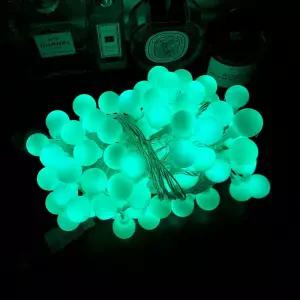 LED앵두전구 100구 투명선 녹색 점멸전원코드포함가랜드 가렌드 캠핑 감성 줄전구 트리 트리용 크리스마스