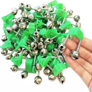 EoaMen 50PCS 낚싯대 막대용 이중 경보 야간 낚시 얼음 위한 클립 부착