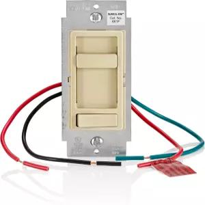 레비톤 슈어슬라이드 천장 팬 월 스위치 조용한 3단 컨트롤 1.5암페어 661F-10I 보리