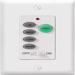 53T 유니버설 천장 팬 월 리모컨 3단 속도 라이트 디머 햄튼 베이 하버 브리즈 헌터와 호환되는 4DIP