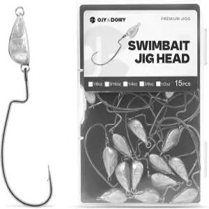 OJY DOIIIII 가중 텍사스 리그 훅 잡초 없는 수영장 지그 헤드 베이스 낚시 1/8 3/16 1/4 3/8온스