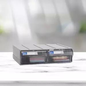 연결형수납함 302 플라스틱 투명 조립식장 서랍장책상정리함 소품 문구 수납함 소품함 데스크 사무용함